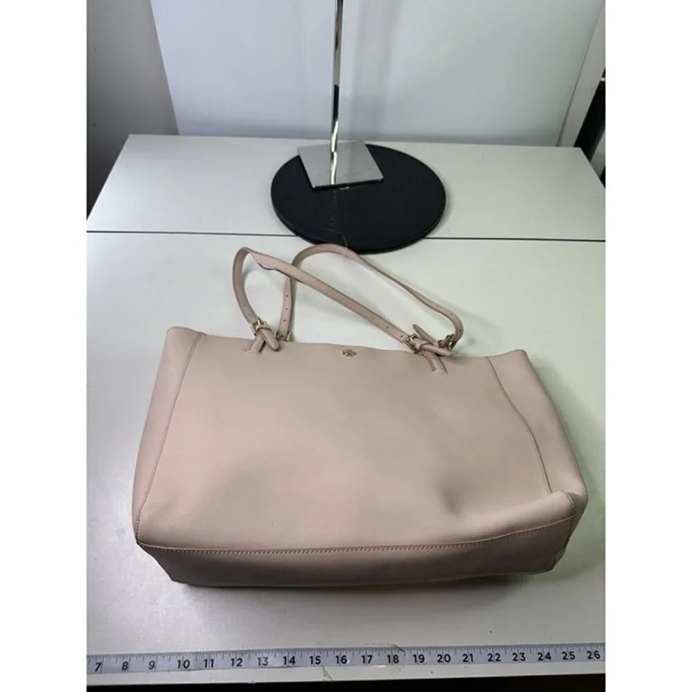 Tory Burch Canvas Pink Leather Shoulder Bag
